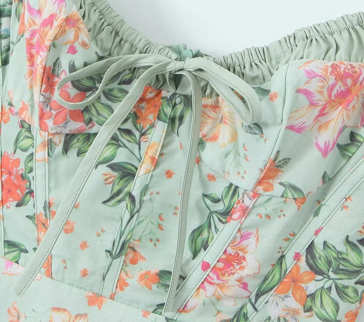 Whimsical Cottagecore Floral Strap Summer Dress