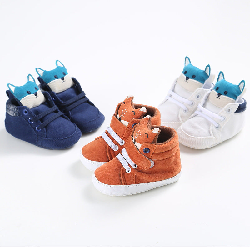 Niedliche Baby-Füßlinge mit Fuchs-Motiv für Babys von 0-1 Jahr