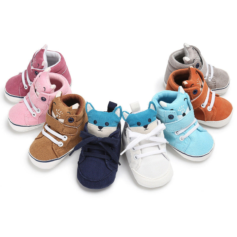 Niedliche Baby-Füßlinge mit Fuchs-Motiv für Babys von 0-1 Jahr