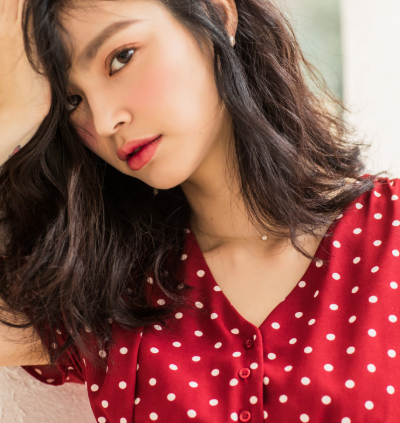 Romantic Cottagecore Polka Dot Summer Dress