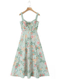 Whimsical Cottagecore Floral Strap Summer Dress