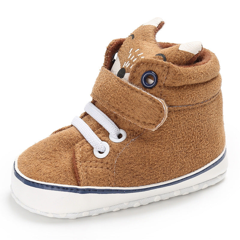 Niedliche Baby-Füßlinge mit Fuchs-Motiv für Babys von 0-1 Jahr